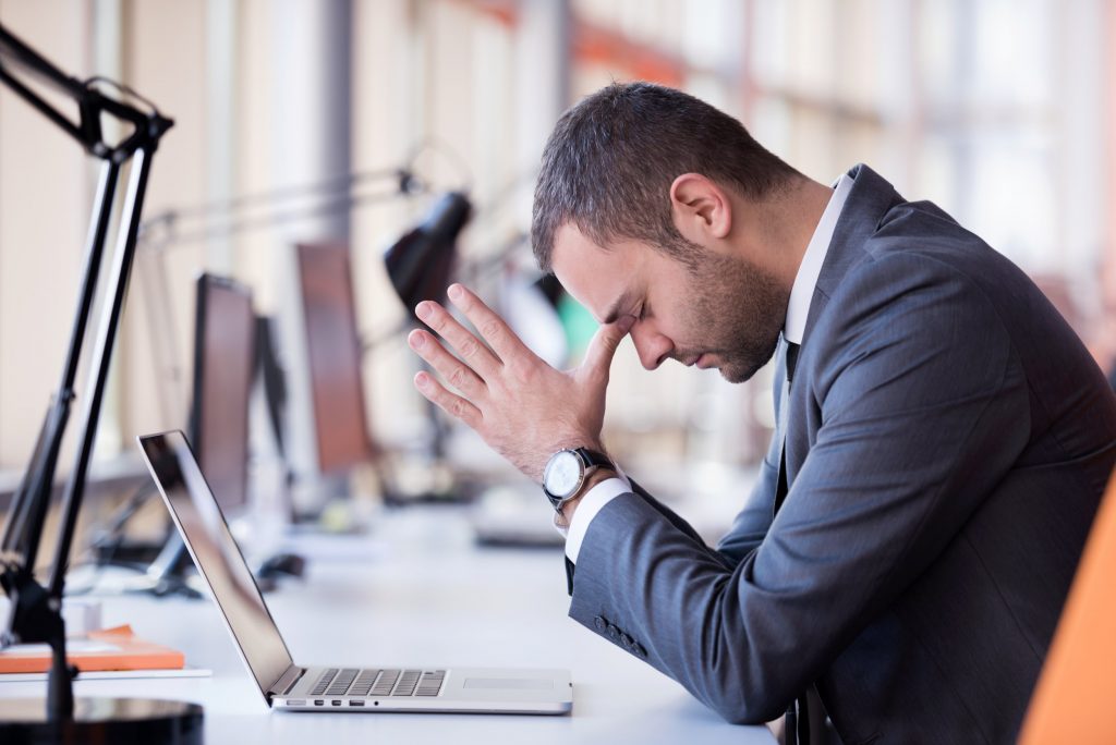 frustrated young business man